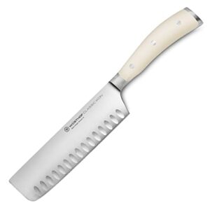 wusthof classic ikon creme 7" hollow edge nakiri knife