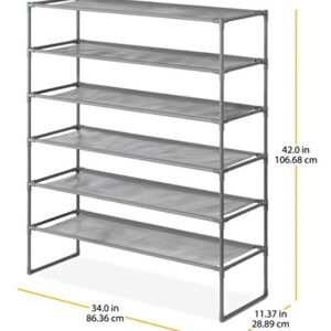 Whitmor Spacemaker 6-Tier Shelves, Gunmetal