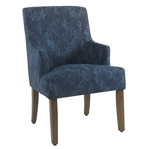 Homepop Home Decor | Upholstered Anywhere Dining Chair | Accent Chairs for Living Room & Bedroom | Decorative Home Furniture (Blue Demask)