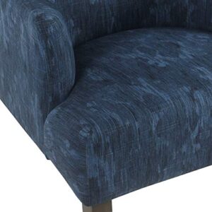 Homepop Home Decor | Upholstered Anywhere Dining Chair | Accent Chairs for Living Room & Bedroom | Decorative Home Furniture (Blue Demask)
