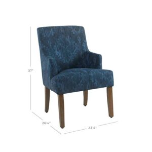 Homepop Home Decor | Upholstered Anywhere Dining Chair | Accent Chairs for Living Room & Bedroom | Decorative Home Furniture (Blue Demask)