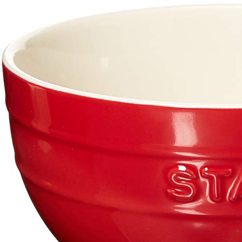 STAUB Ceramics Universal Bowl Set, 6.5-inch, Cherry, 32 Ounces