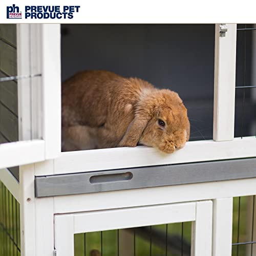 Prevue Pet Products 4601 Duplex Rabbit Hutch, Gray/White