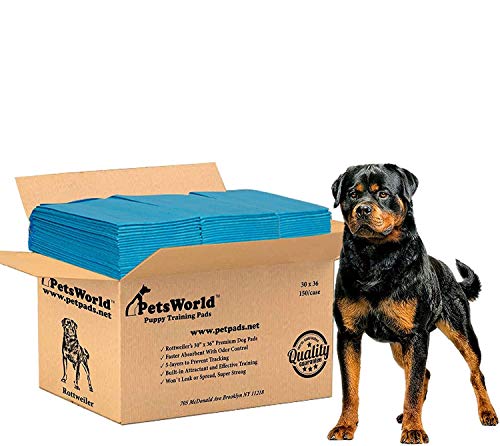 PETSWORLD Extra Large Potty Pads for Dogs, Odor Eliminating 30" x 36", 150 Count Pee Pads for Dogs, Gigantic XL Dog Pads, 5 Layer Ultra Absorbent Technology, Leak Proof Training Pads for Dogs & Cats