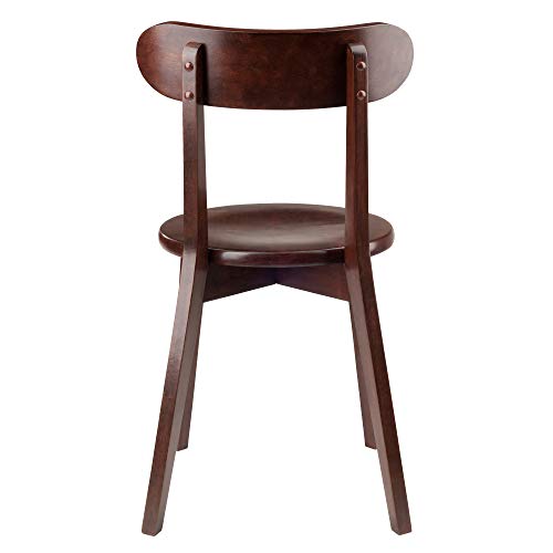 Winsome Pauline 2-PC Set Chair, Walnut, 17.32x18.96x31.59