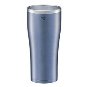 zojirushi sx-dn60-ac thermos bottle, stainless steel tumbler, mug, vacuum double layer, heat and cold retention, 20.3 fl oz (600 ml), clear blue