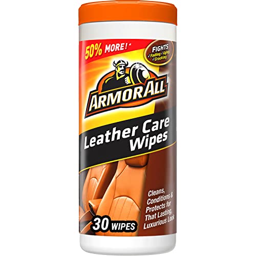 Interior Cleaner Car Leather Wipes by Armor All, For Cleaning Cars, Trucks and Motorcycles, 30 Count