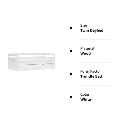 Hillsdale Caspian Trundle, Twin Daybed, White