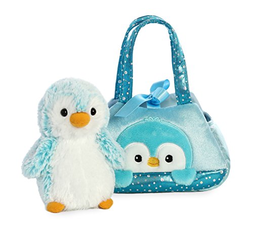 Aurora - Fancy Pals - 7" Pompom Penguin - Blue Pet Carrier