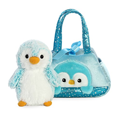 Aurora - Fancy Pals - 7" Pompom Penguin - Blue Pet Carrier