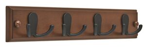 franklin brass r37592k-csi-r double prong robe hook rack, 16 in. cocoa & soft iron