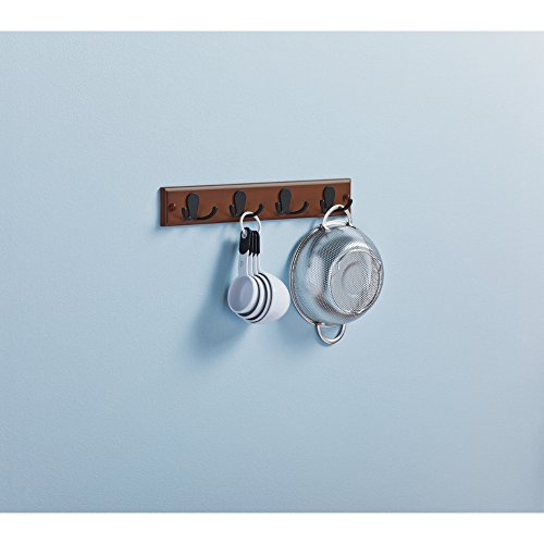 Franklin Brass R37592K-CSI-R Double Prong Robe Hook Rack, 16 in. Cocoa & Soft Iron