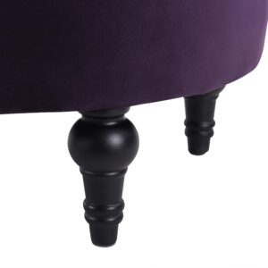 Jennifer Taylor Home Dawn Ottoman, Purple Medium