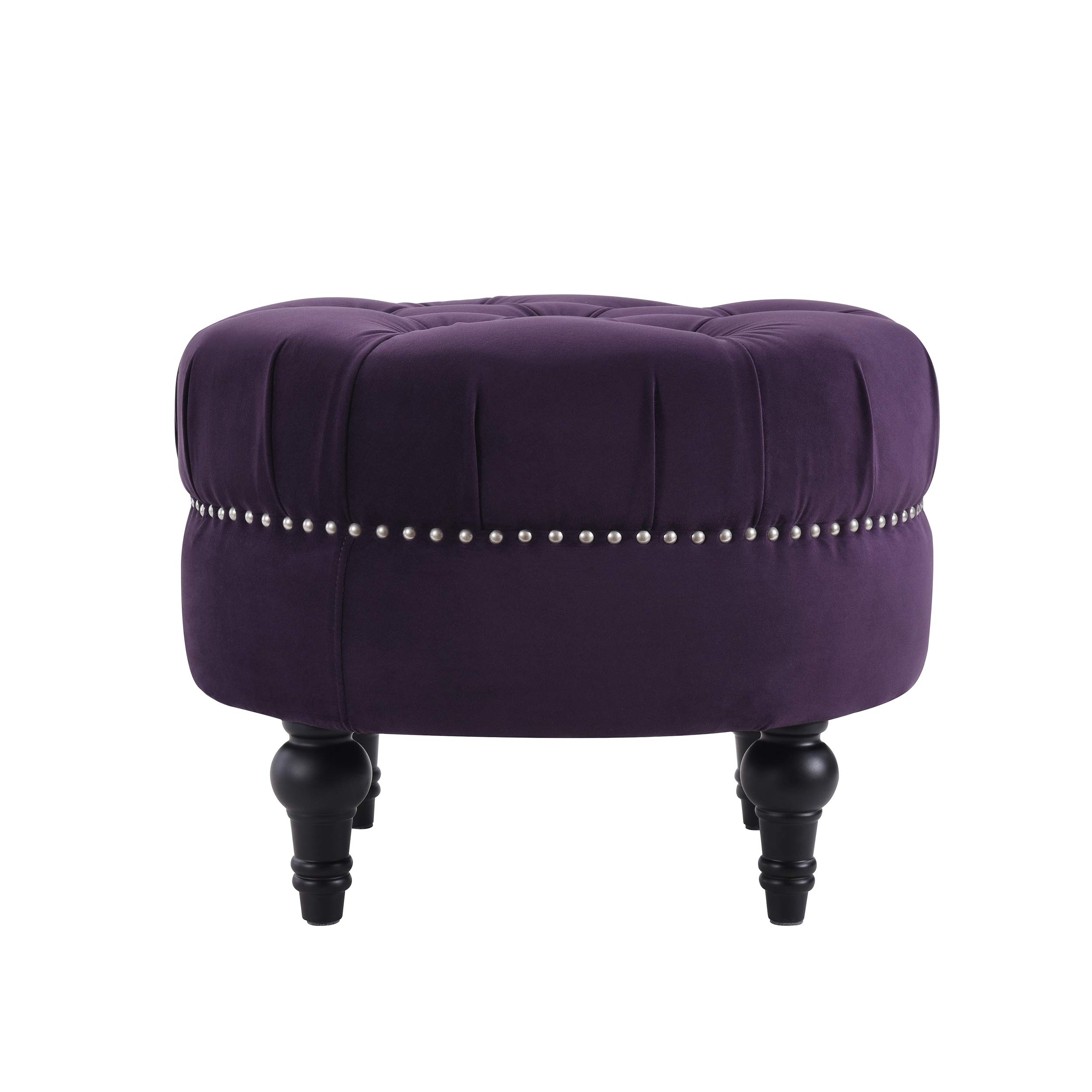 Jennifer Taylor Home Dawn Ottoman, Purple Medium