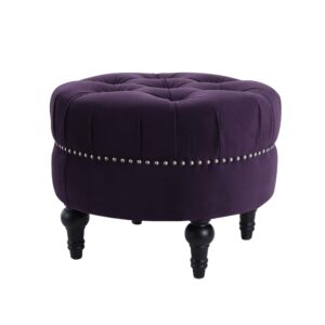 Jennifer Taylor Home Dawn Ottoman, Purple Medium