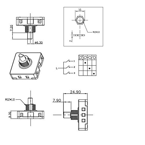 HQRP 4-Position 3-Speed Fan Selector Rotary Switch Compatible with KMart Home Essentials Floor Fan