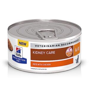 hill's prescription diet k/d kidney care with chicken wet cat food, veterinary diet, 5.5 oz. cans, 24-pack