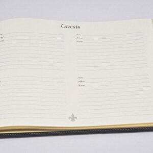 Fiorentina Soft Cover Italian Leather Guest Book with Guests Embossed on Cover - Tan