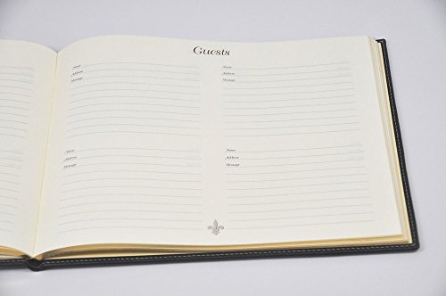 Fiorentina Soft Cover Italian Leather Guest Book with Guests Embossed on Cover - Tan