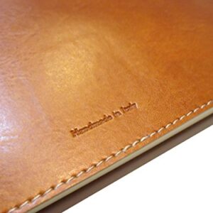 Fiorentina Soft Cover Italian Leather Guest Book with Guests Embossed on Cover - Tan