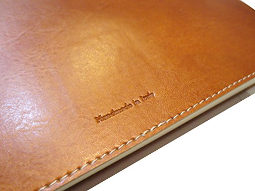 Fiorentina Soft Cover Italian Leather Guest Book with Guests Embossed on Cover - Tan