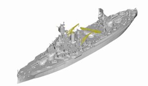 trumpeter 1/700 us navy battleship bb-35 texas plastic model 06712