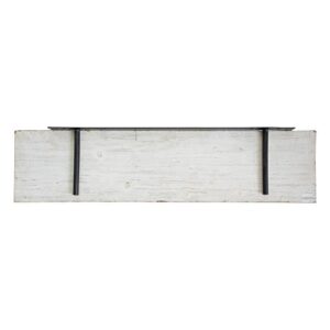 American Art Decor Floating Wall Shelf - Rustic Decor Shelves for Living Room, Bedroom, Kitchen, & Laundry Room - Farmhouse Wall Shelves (White, 3.25”x24.25 x 8.25”)