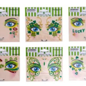 St Patrick's Day Tattoos - Temporary Glitter Face Art | Embellishments Costume for Parade Party School | Over 125 Pieces