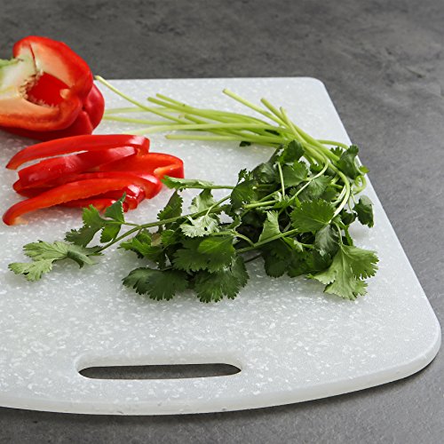 Dexas Decorator House SuperBoard Cutting Board with Rounded Corners, 12 by 16 inches, Granite