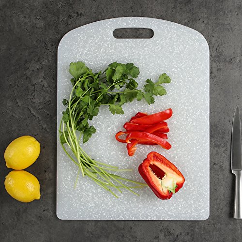 Dexas Decorator House SuperBoard Cutting Board with Rounded Corners, 12 by 16 inches, Granite