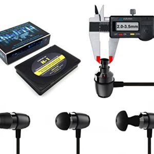 NICKSTON N-1 Assorted Ear Tips Set Compatible with in Ear Earphones with 2.0mm to 3.5mm Nozzle Attachment - Replacement Adapters Gels Buds with Box Organizer and Cleaning Tool