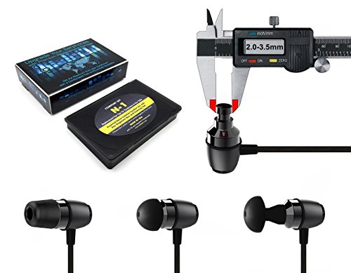 NICKSTON N-1 Assorted Ear Tips Set Compatible with in Ear Earphones with 2.0mm to 3.5mm Nozzle Attachment - Replacement Adapters Gels Buds with Box Organizer and Cleaning Tool