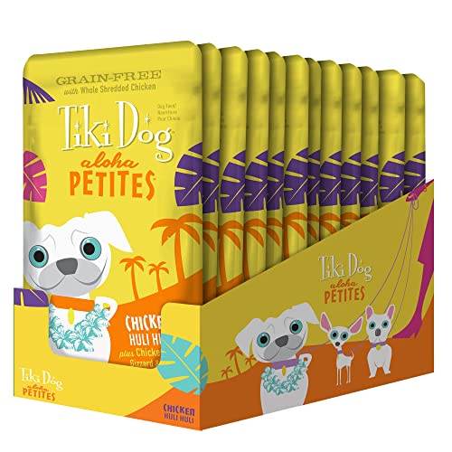 Tiki Dog Aloha Petites – Chicken Huli Huli Wet Dog Food – 3.5 Ounce (Pack of 12)