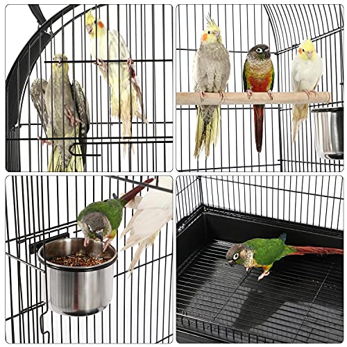 Yaheetech 59-inch Dome Open Top Large Medium Parrot Bird Cage On Stand for Sun Parakeets Conures Quaker Parrot Rolling Cockatiel Bird Cage