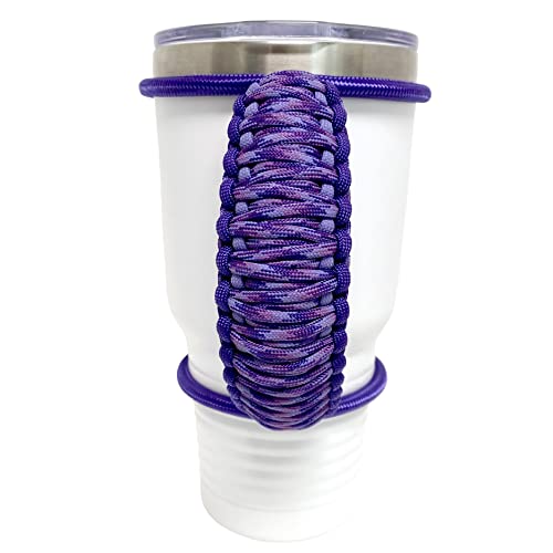 Creating Unique Designs Handmade Elastic Tumbler Handles 20 30 32 40 oz (Handle Only) (Purple blend lavender)