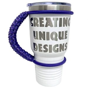 Creating Unique Designs Handmade Elastic Tumbler Handles 20 30 32 40 oz (Handle Only) (Purple blend lavender)