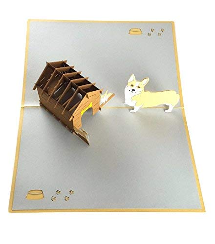 iGifts And Cards Mama Corgis N Puppies 3D Pop Up Greeting Card - Cute, Canine, Pet, Dog, Doggies, Half-Fold, Happy Birthday, Just Because, Thinking of You, Baby Shower, Retirement, Friendship, Fun