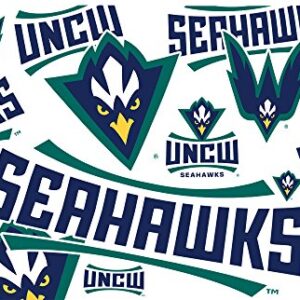 Tervis UNC Wilmington Seahawks All Over Insulated Tumbler with Wrap and Navy Lid, 16oz, Clear