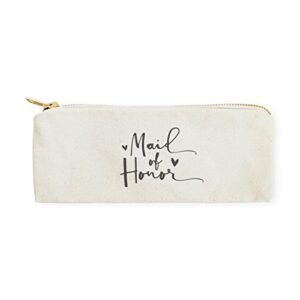 the cotton & canvas co. maid of honor wedding small cosmetic pouch, bridal party gift and travel make up pouch