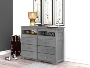 discovery world furniture charcoal 6 drawer entertainment dresser