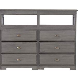 Discovery World Furniture Charcoal 6 Drawer Entertainment Dresser