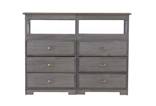 Discovery World Furniture Charcoal 6 Drawer Entertainment Dresser