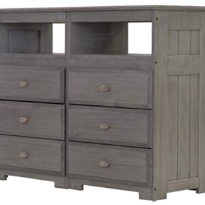 Discovery World Furniture Charcoal 6 Drawer Entertainment Dresser