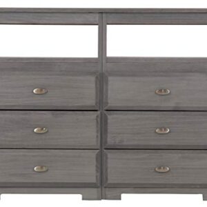 Discovery World Furniture Charcoal 6 Drawer Entertainment Dresser