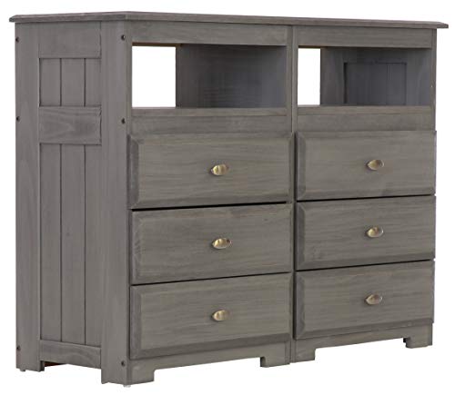 Discovery World Furniture Charcoal 6 Drawer Entertainment Dresser