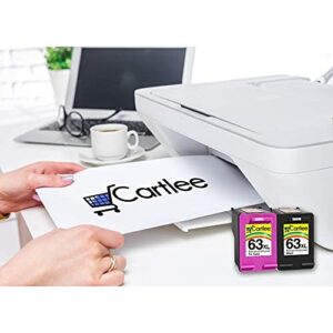 Cartlee Remanufactured Ink Cartridge Replacement for HP 63XL 63 XL for HP Printers Officejet 3830 Envy 4520 Officejet 4650 5258 5255 5200 4652 4655 4512 Deskjet 3630 3632 (1 Black 1 Color Combo Pack)