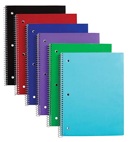 1InTheOffice Graph Ruled Spiral Notebook, Quad Ruled Notebook Spiral, 100 Sheets, 8"H x 10 1/2"W "2 Pack"