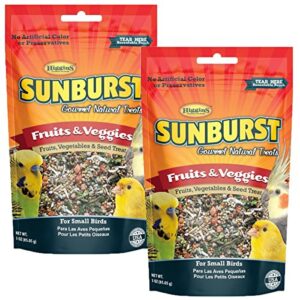 Higgins Sunburst Fruits & Veggies Gourmet Treats for Small Birds (2 Pack)