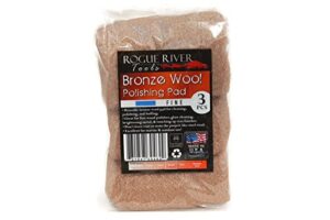 rogue river tools bronze wool pads (3pc) - fine