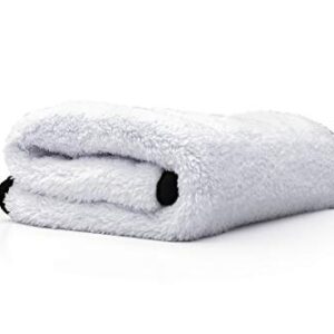 The Rag Company - Everest 550 - Ultra Plush Korean 70/30 Blend, Professional Microfiber Detailing Towels, 550gsm, 16in x 16in, White (4-Pack)